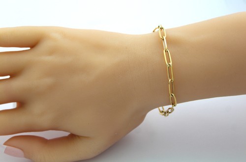Paperclipkette armband 5mm - paperclipkette, 4,5mm
