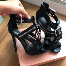 Punk Peep Toe Stiletto Sandals