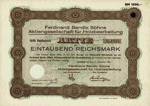 Ferdinand bendix söhne holz - bendix,