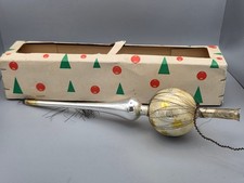 Weihnachtsbaumspitze , Alt, Mundgeblasen, Silberfarben