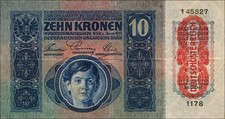Österreich / Austria P.051 10 Kronen 1915 (1919) (3)