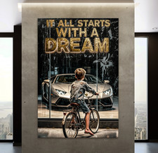 Motivation Kind-Auto Wandbild