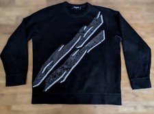 DSQUARED2, Sweatshirt schwarz , Gr.M, Pailletten Herren