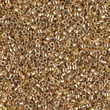 Miyuki Delica beads DB0034 light gold 24kt 5 gramm