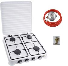 Gaskocher 4 flammig 10 KW Campingkocher 50mbar Kochfeld Gas Kocher Herd Outdoor