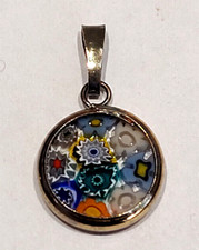 Anhänger Ø14,4mm Silber 925 Millefiori Murano Venedig neu Glass of Venice (2)