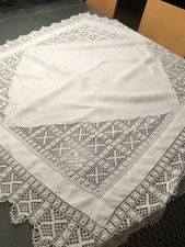 Tischdecke, antik, Weiß