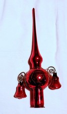 Alte DDR Glas Spitze Christbaumspitze ca. 25,5cm mundgeblasen