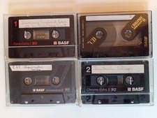 4x BASF Kassette Chrome Extra II 90, Ferro Extra I 90, Chrome Super Qualitiy II