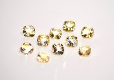 Citrin Edelsteine – 10 Stück, Goldenes Zitronengelb, insgesamt 18,8 Karat, 8x8mm