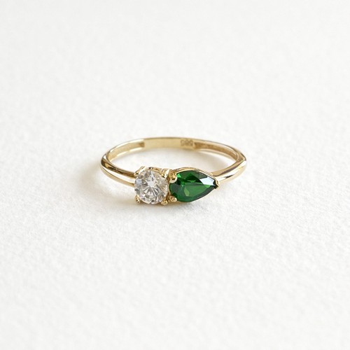 14k gelbgold grüner - gelbgold,