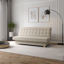 Sofa mit Schlaffunktion und Bettkasten Couch Schlafsofa Polstersofa - Belfi