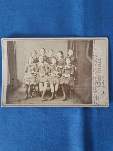 Cdv kabinettfoto schulklasse - kabinettfoto,