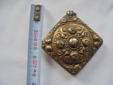 alter Parfumflakon mit aufklappbaren Spiegel, Neusilber