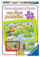 Kinderpuzzle ab 2 Jahre Kleine Gartentiere 3x6 Teile My first puzzle NEU