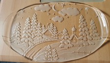 Stollenplatte Walther Glas Weihnachtsteller Gebäckteller oval 44 x 27 cm