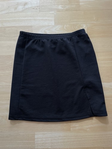 Minirock schwarz mit schlitz - schwarz,