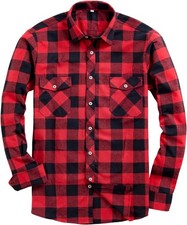 Herren Langarm Hemd Flanell