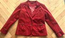 ⭐️ Sehr Schöner Damen Blazer Feincord Samt rot Gr. 38/40 Gina Laura Neu ⭐️