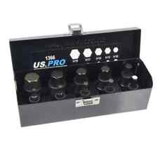 US PRO Industrial Impact Sechskant Bit Steckschlüsselsatz Inbusschlüssel 1/2" Antrieb 4-19mm 1366 
