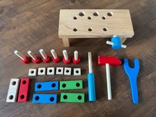 Ab 3 Jahre super Holz Mitnehmwerkbank Kinder Holz Werkbank mit Zubehör