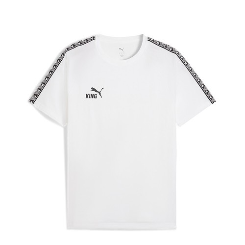 Puma teamking tee white black - tee,