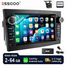 DAB+ Für Opel Astra H Corsa C D Meriva Zafira A B Autoradio 2+64G Android 15 KAM