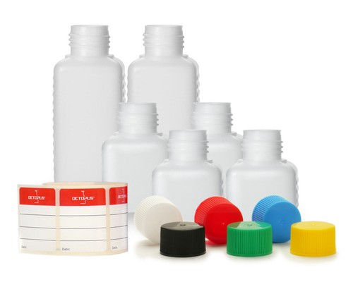 Leere plastikflaschen set - leere,