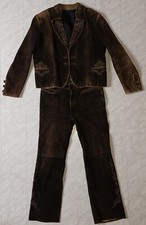 70er Jahre Ebenhöh Hirschleder Trachtenanzug Größe 52 Hirschleder weich Patina