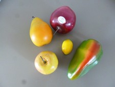 Deko Obst Plastik Birne Äpfel Zitrone