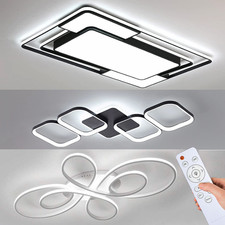 Design LED Deckenleuchte Dimmbar Deckenlampe Wohnzimmer Lampe Mit Fernbedienung