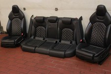 schwarze Lederausstattung Leder Recaro Sitze Audi A6 S6 RS6 4G C7 Leather Seats
