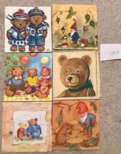 6 Servietten für Serviettentechnik Teddybären Teddy Zwerge Wichtel Lot 15