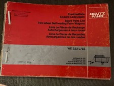 Original Ersatzteilliste Erntewagen Deutz Fahr WE 322 L/LS