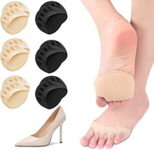 Söckchen Damen Zehensocken unsichtbare Baumwoll-Zehenkappe Vorfußpolsterung