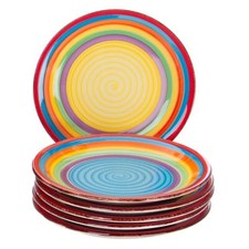 6-tlg. Kuchentellerset Ibiza kl. Frühstücksteller Dessertteller bunte Farben