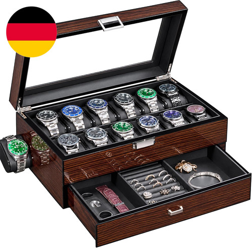 Uhrenbox mit fächern - mit,