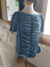 Signet  Shirt   Gr. XXXL  blau  Applikationen, Perlen, Steine, Knöpfe  neu