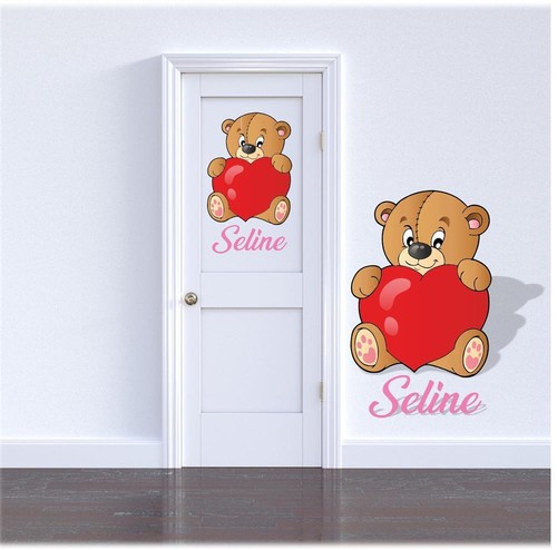 Teddybär wandtattoo bär herz - wandtattoo,