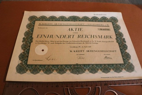 Tolle alte aktie krefft - alte,