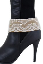 Damen Stiefel Beige Band