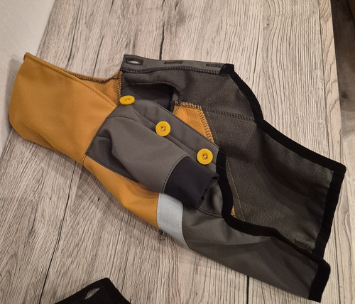 Hundemantel grau braun mit - hundemantel,