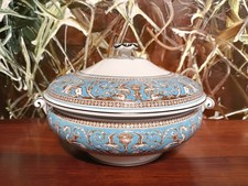 WEDGWOOD England TURQUOISE FLORENTINE W2714 - edle Casserole  / Deckelschüssel