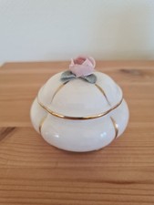 Porzellan Dose mit Deckel D 7,5 cm Logo Krone Dresden 