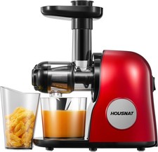 Slow Juicer, HOUSNAT Entsafter Gemüse und Obst, Profi Entsafter, leiser Motor