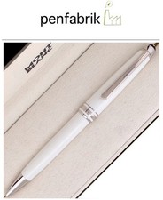 MONTBLANC Classique White Meisterstück Platinum KUGELSCHREIBER pen 137122 NEU