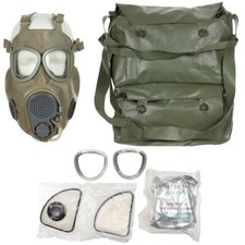 CZ Gasmaske Militär Unbenutzt Maske Filter + Ersatzfilter Armee ABC M10M Tasche
