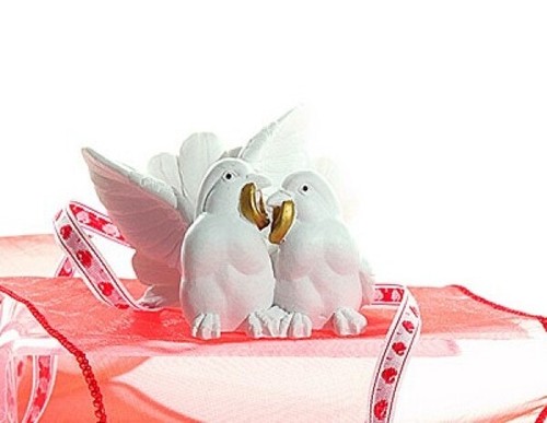 Deko tauben taubenpaar mit - deko-tauben,