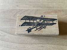 Holz - Stempel, Flugzeug, Doppeldecker,  Embossing, Karten, basteln