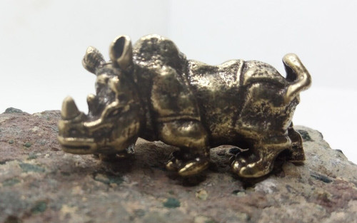 Kupfer messing figur nashorn - figur,